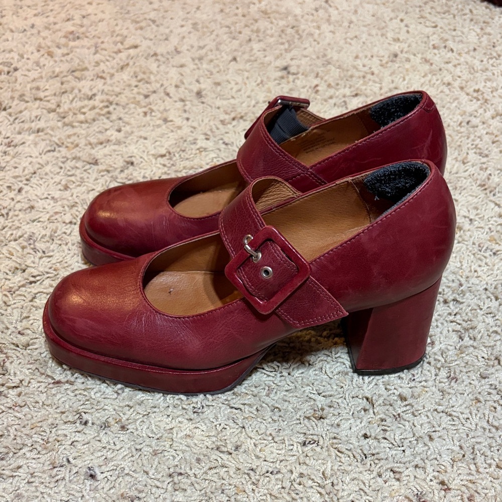 Miz Mooz Women's Red Mary Jane Shoes size 38